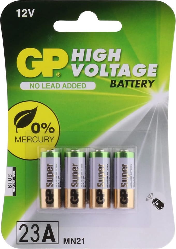 Hoog Voltage Alkaline Knoopcel 23A - 4 Stuks