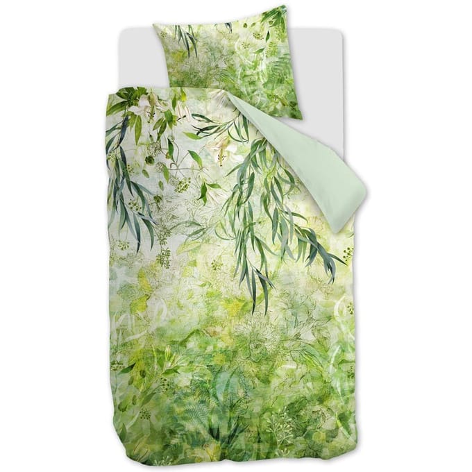 Kardol Giverny dekbedovertrek - Eenpersoons - 140x200/220 - Groen