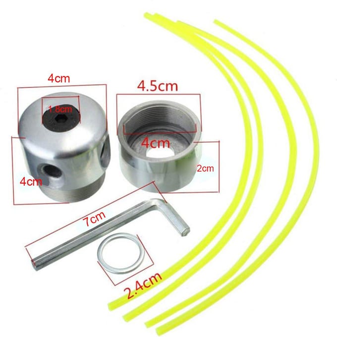 Tête de coupe fil en aluminium Bobine pour débroussailleuse Tondeuse à gazon argenté
