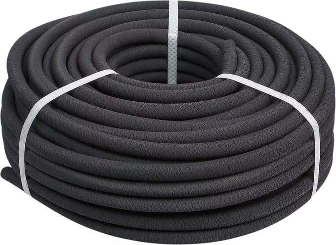 Tuinslang 50m - Waterleiding - Waterverdeler - Rubber - Flexibel - PE Zwart