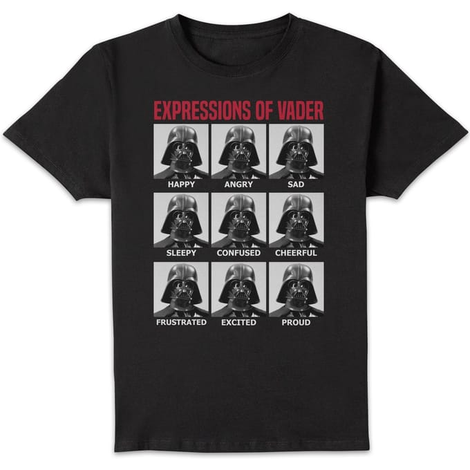 Star Wars Expressions Of Vader Unisex T-Shirt - Black - M