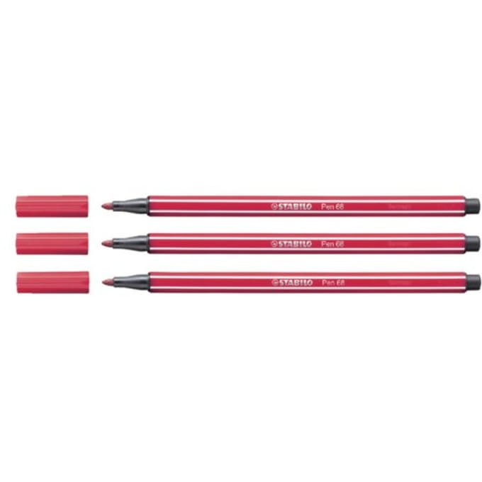 STABILO Pen 68 - Premium Viltstift - Donker Rood - per stuk
