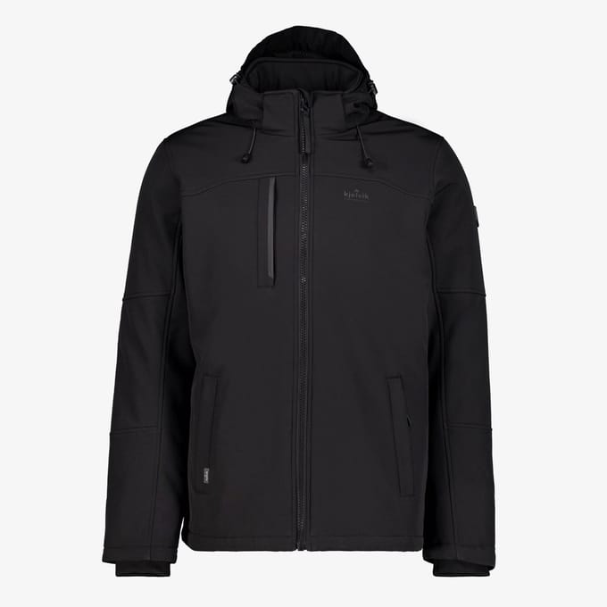 Kjelvik gewatteerde heren softshell jas zwart - Maat 3XL