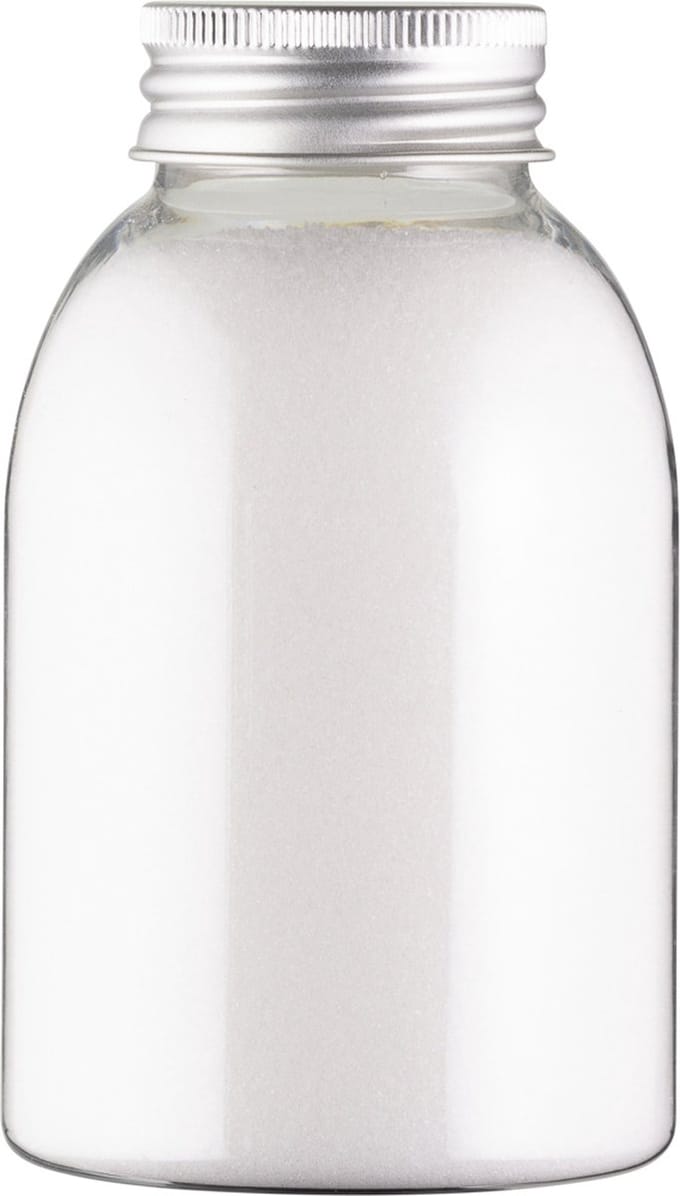 Scrubzout Perzik - 300 gram - fles met aluminium dop - Hydraterende Lichaamsscrub - set van 5 stuks