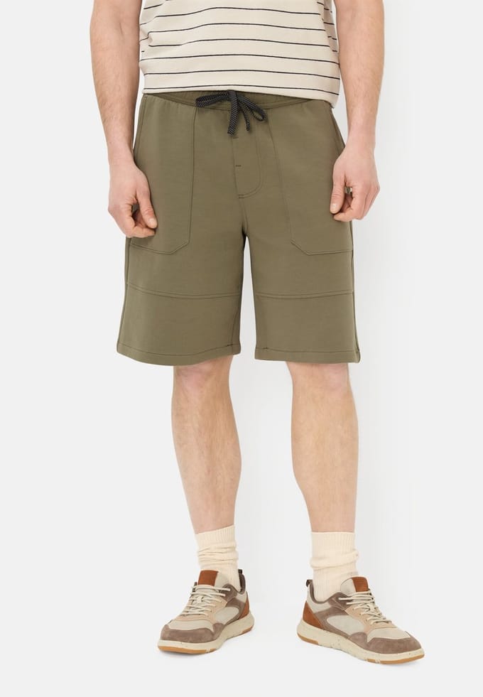 camel active fleXXXactive® Bermudashorts met trekkoord - Maat menswear-M - Olijfgroen