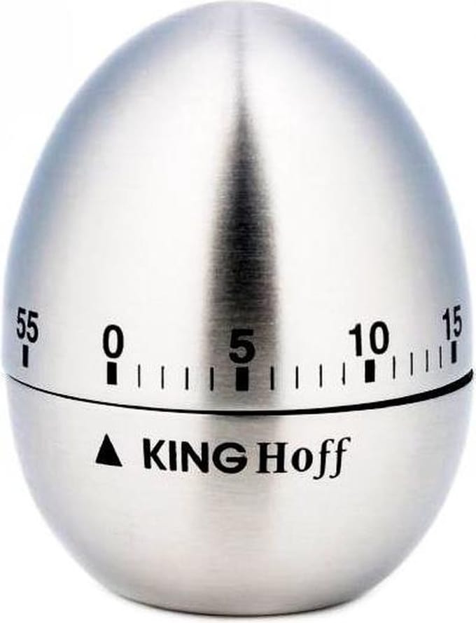 Kinghoff KH-3131 - Mechanische Keukentimer - Roestvrij Staal - 60 Minuten