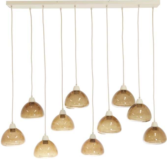 Light & Living Hanglamp Bisho 10-Lamps - Bruin