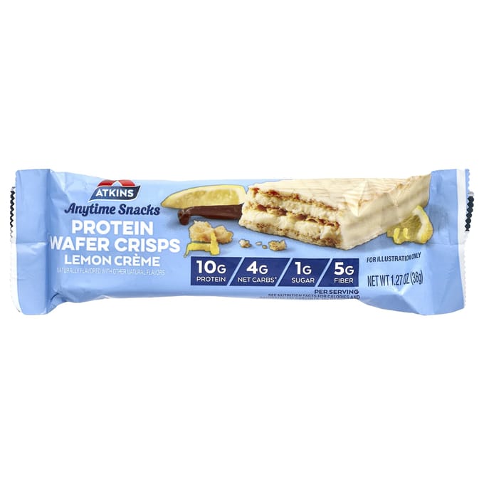 Atkins | Protein Wafer Crisps | Lemon Crème | 5 x 36g