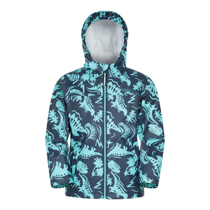 Mountain Warehouse Kinder Dinosaurussen Waterdichte Jassen- en Broekenset (Donkerblauw)