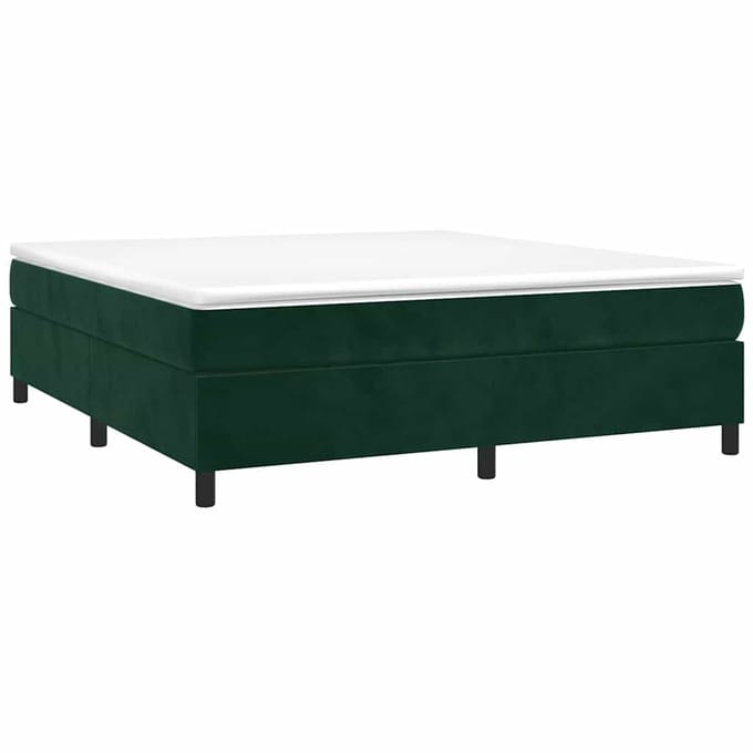 vidaXL - Boxspring - bed - 160x200 - cm - fluweel - donkergroen