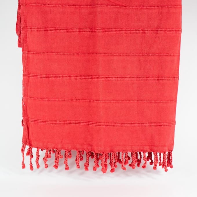 Daskyleion – Turkse hamamdoek – 100x180 cm – katoen – licht & sneldrogend – rood