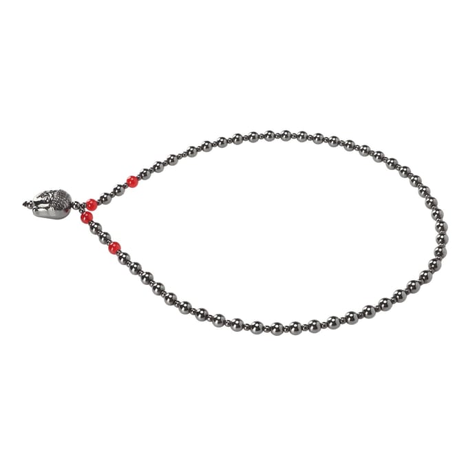 Terahertz helende steen hanger, bevordert de bloedsomloop, elastische kralenketting gray