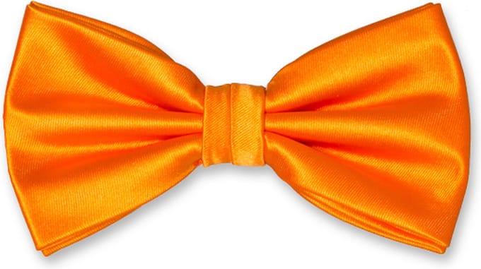 E.L. Cravatte Strik - Oranje - Satijn Polyester Vlinderdas