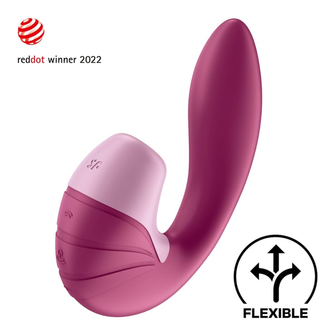 Satisfyer, drukgolfvibrator, Supernova, 18 cm, flexibel verstelbaar, waterdicht, drukgolven en trilling