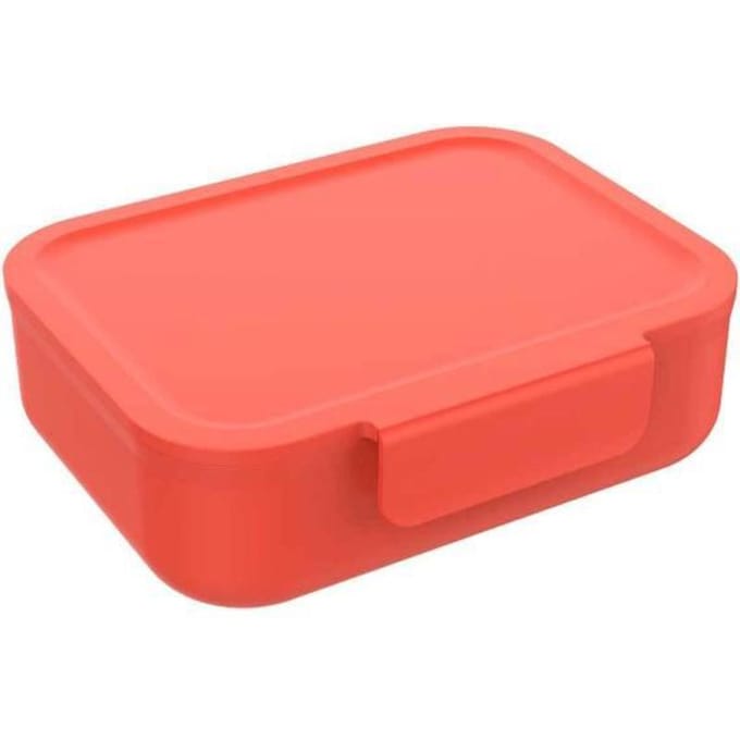 Euromic LUNCH BUDDIES Red lunch box w/clip lock & divide