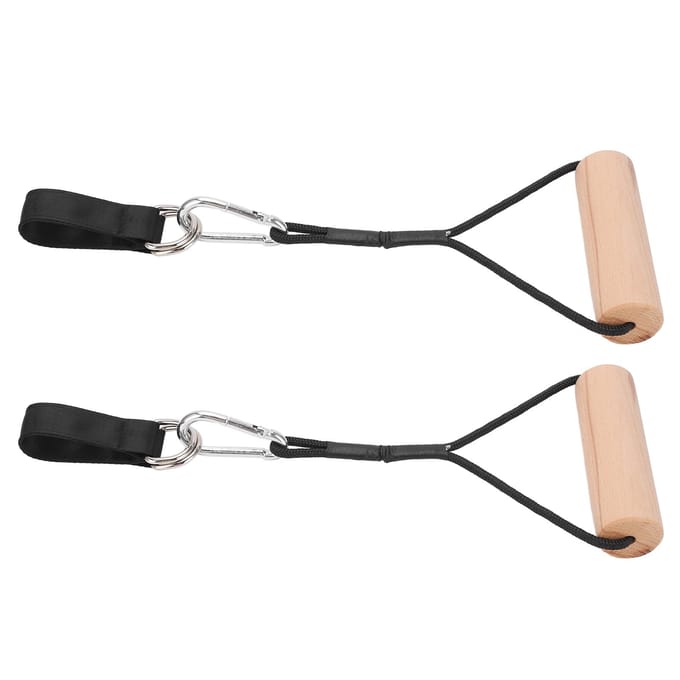 Pull Up Workout Handvat Chin Up Houten Grips Heavy Duty Gym Gewicht Handvatten voor Spierversterking black
