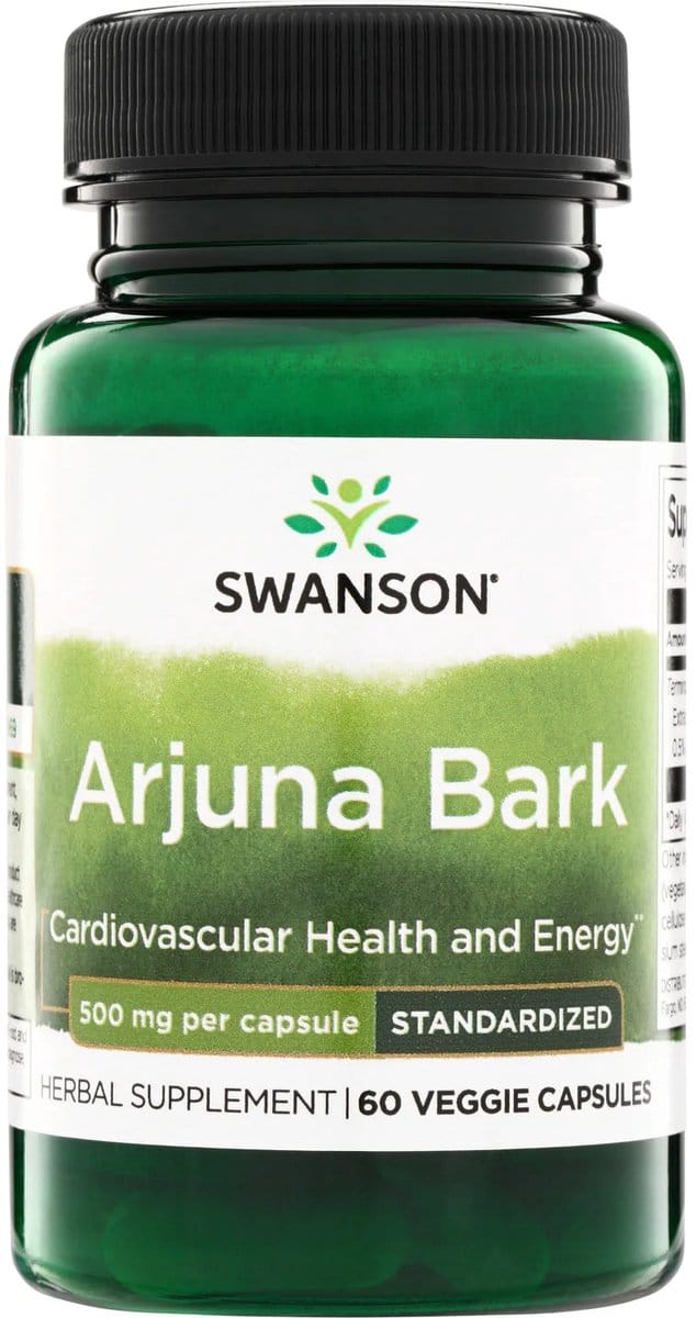 Swanson – Arjuna – Supplement – 500 mg – 60 Veggiecaps – Gestandaardiseerd Extract