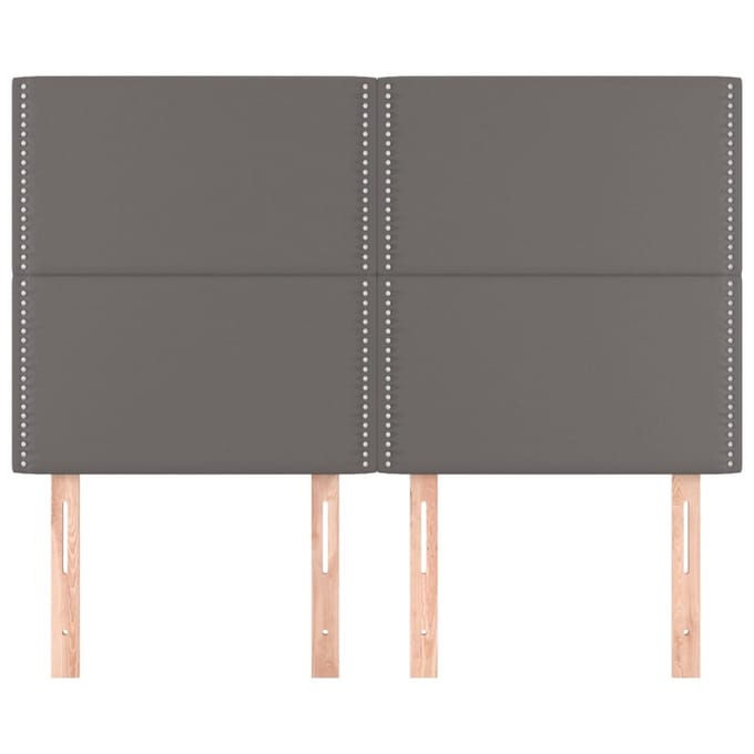 vidaXL Hoofdbord grijs 144x5x118/128 cm kunstleer