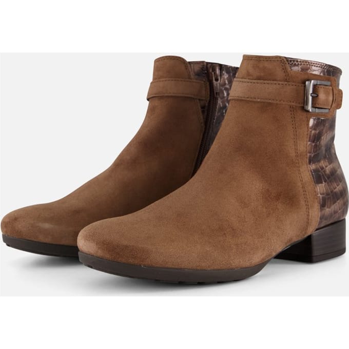 Gabor Gabor Enkellaarsjes cognac Suede