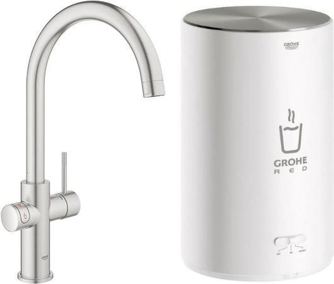 Grohe Kokendwaterkraan Red Duo Supersteel En M-size Boiler