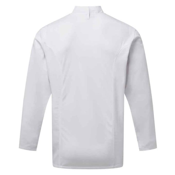 Premier Heren Coolchecker Chef Jacket met lange mouwen (Wit)