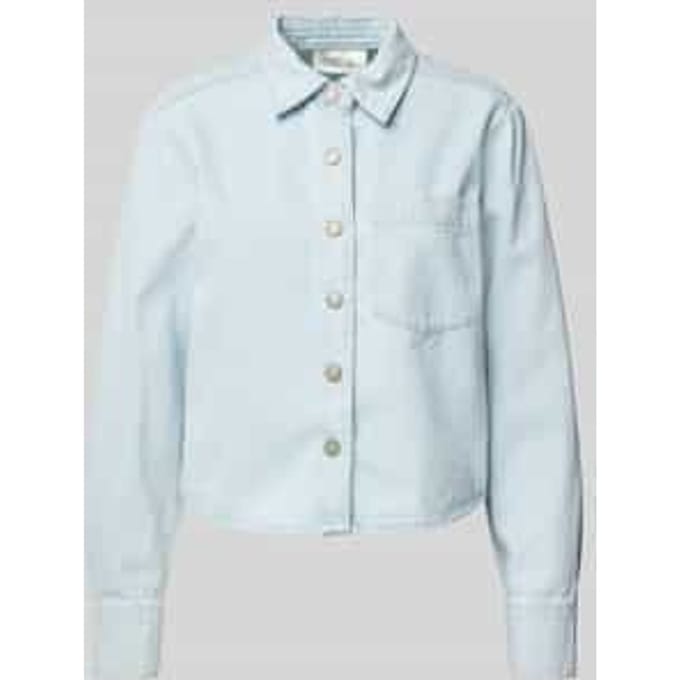 Regular fit jeansblouse met borstzak, model 'Winnie'