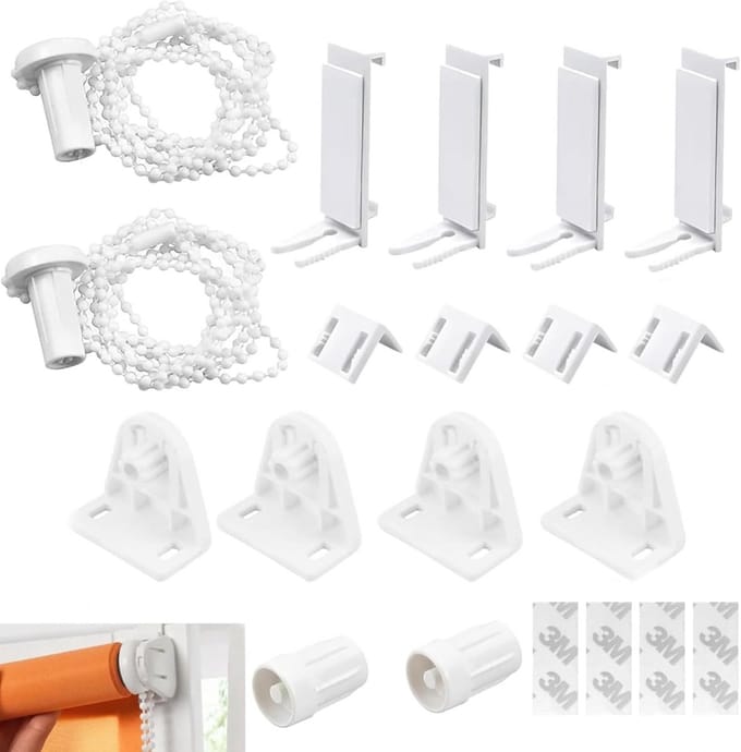 Solidchoice - Set van 2 Rolgordijnhouders zonder Boren