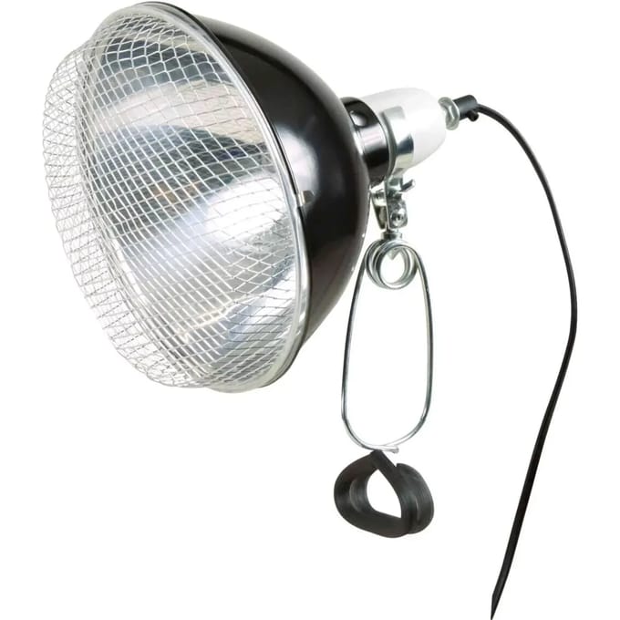 Clip-on reflectorlamp met veiligheidsrooster voor terrariums Trixie