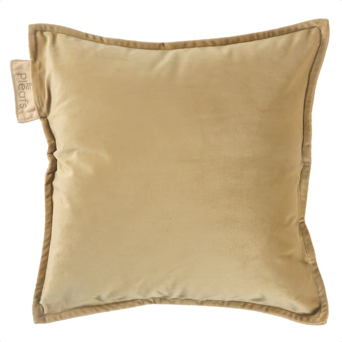 Pleafs® Sierkussen - Plush - Crewel Tan - 45x45cm - Inclusief binnenkussen
