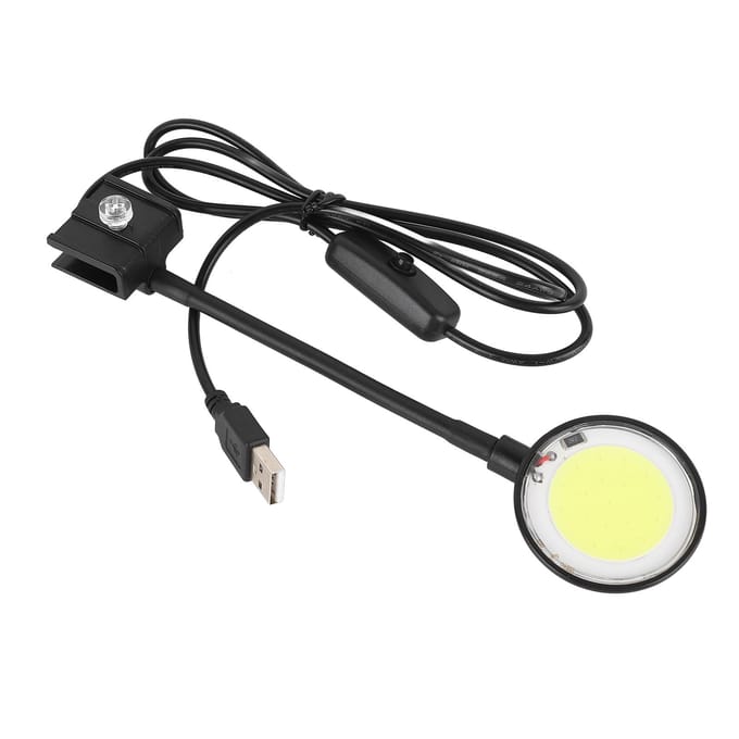 USB Vis Tank Lamp COB Chip Hoge Helderheid 360 Graden Rotatie Clip-On Mini LED Aquarium Licht gray