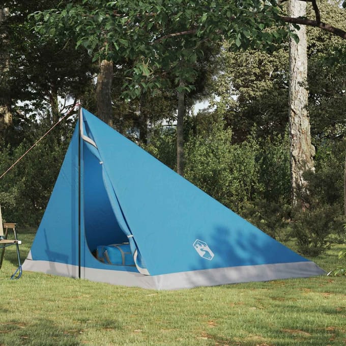 vidaXL - Backpacking - Tent - 4-persoons - Blauw - 185T - Polyester - met - PU - Coating