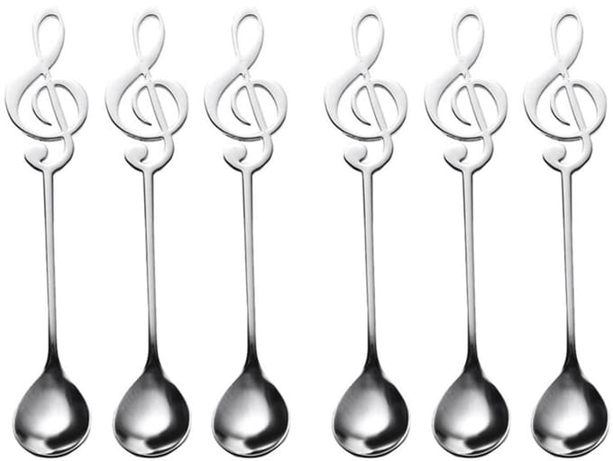 Cuhostki-6-Pcs-Koffielepel-Stainless-Steel-Music-Design-Silver