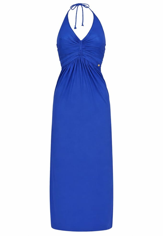 Chic by Lirette - Halter jurk Natural - Cobalt - S