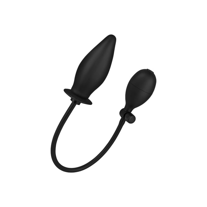 Opblaasbare anale dildo gemaakt van siliconen, 12 cm