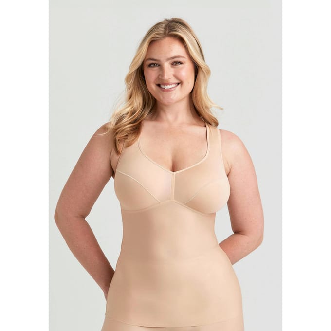 Verkoelend behahemd met beugelloze cups - beige - Gr. 85 E van Goldner Fashion