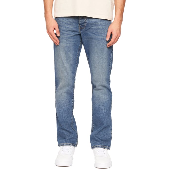 Crosshatch Heren Denim Jeans met print (Stone Wash)