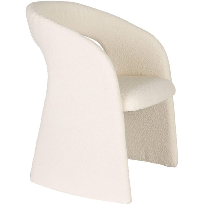Housecraft Living Maire Stoel/ Eetkamerstoel Bouclé Off-White - Beige