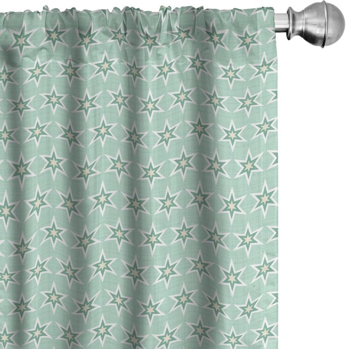 ABAKUHAUS Mint – Gordijnen 2x75x175 cm – Mikrofaser, Halfdonkerend