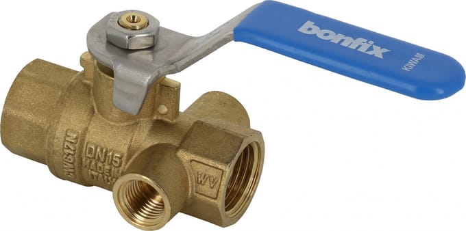 Bonfix Kogelstopkraan 2x binnendraad met aftap 1/2 Kiwa