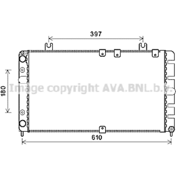 Radiator, motorkoeling AVA COOLING LA2021