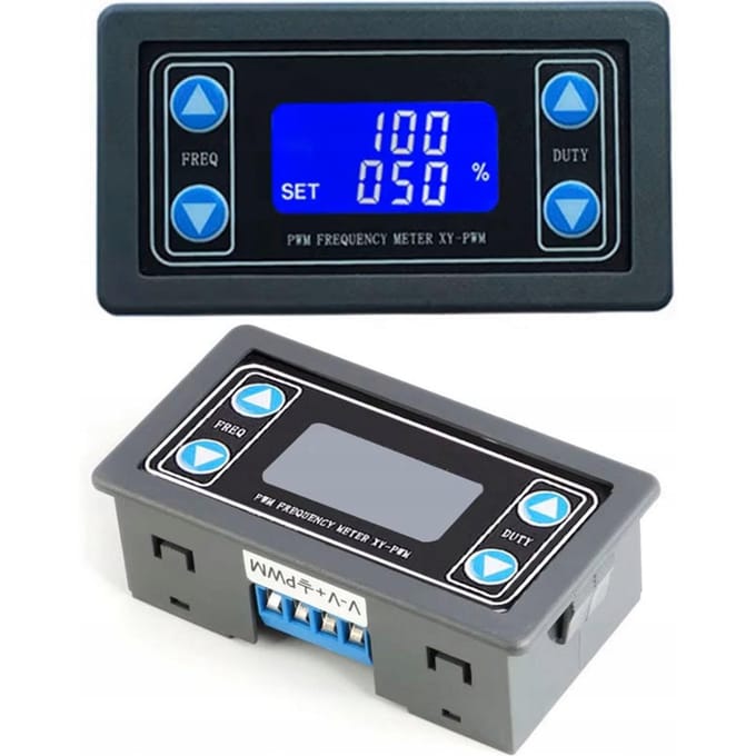 Digitale XY-PWM generator 1Hz-150kHz 3,3-30V met UART LCD