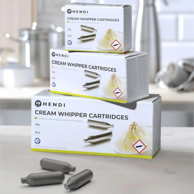 Cartouches pour siphon à crème fouettée Gaz N2O 24 Hendi