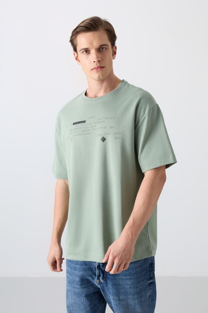 Oversized Geprinte Crew Neck T-shirt