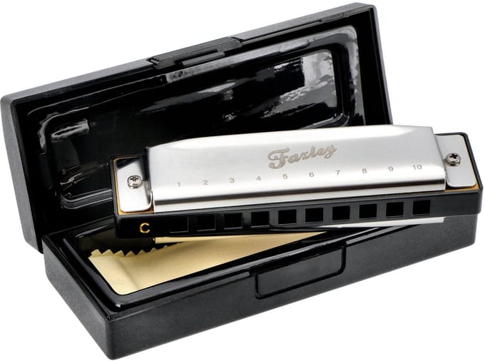 Diatonische Mondharmonica 10-gaats in C - Fazley MHM-02 - Zilver