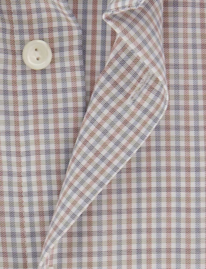Eton classic fit overhemd beige patroon