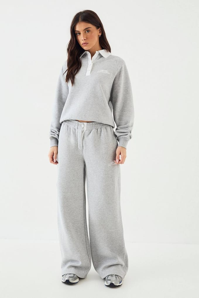 Dames DSGN Studio Contrast Knoop Jogger | Grey Marl | Maat: XL