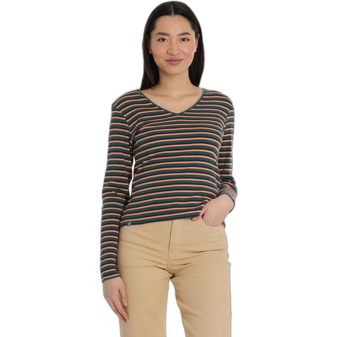Gestreept dames-T-shirt met lange mouwen Ragwear Janewe
