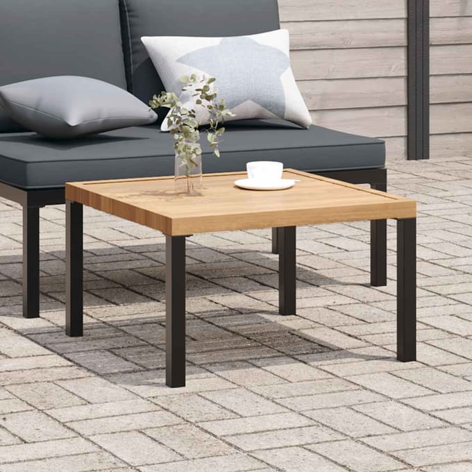 vidaXL - Tuintafel - 65x65x40 - cm - aluminium - zwart