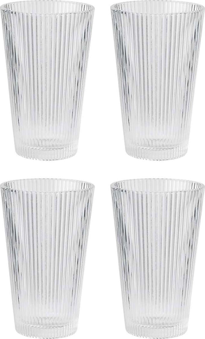 Stelton Pilastro - Drinkglas - Ribbel - 350 ml - 4 stuks