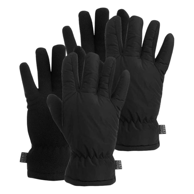 Heatkeeper - Mega thermo handschoenen dames - Zwart - One Size - 2-Paar